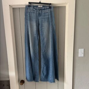 Free People Light Blue Wide Leg Jeans